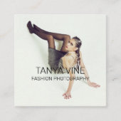 Mode Studio Fotograaf Professioneel Vierkante Visitekaartje (Voorkant)