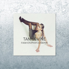 Mode Studio Fotograaf Professioneel Vierkante Visitekaartje