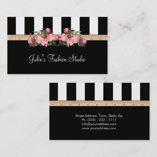 Mode Studio Sewing Model House Visitekaartje (Voorkant / Achterkant)