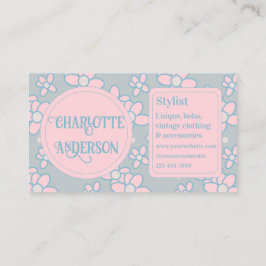 Mode Stylist Boho Retro Floral Visitekaartje