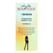 Mode Stylist Boutique Retail Rack Kaart Sjabloon (Voorkant)