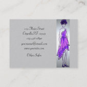 Mode stylist-chatkaart visitekaartje (Achterkant)