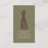 Mode Stylist Designer Business Card Template Visitekaartje (Achterkant)
