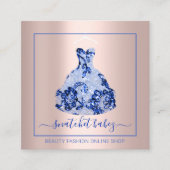 Mode Stylist Event Dress QR Code RackRoyal Vierkante Visitekaartje (Voorkant)