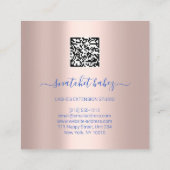 Mode Stylist Event Dress QR Code RackRoyal Vierkante Visitekaartje (Achterkant)