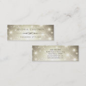 Mode stylist - Moderne mousserende bakkersglitter Mini Visitekaartje (Voorkant / Achterkant)