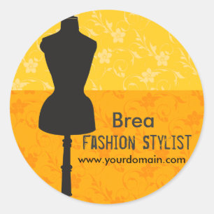 Mode Stylist Professional Dress Posh Life Ronde Sticker