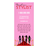 Mode Stylist Promotionele Rack Kaart Sjabloon (Voorkant)