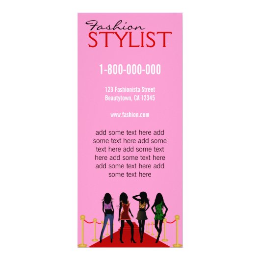 Mode Stylist Promotionele Rack Kaart Sjabloon (Voorkant)