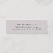 Mode Stylist Skinny Business Card Template Mini Visitekaartje (Achterkant)