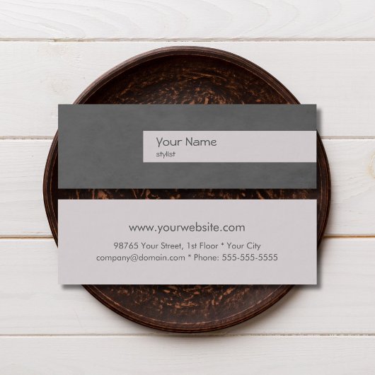 Mode Stylist Skinny Business Card Template Mini Visitekaartje