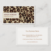 Mode Stylist - Trendy Leopard Print Visitekaartje (Voorkant / Achterkant)