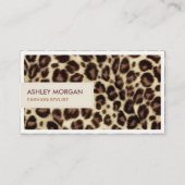 Mode Stylist - Trendy Leopard Print Visitekaartje (Voorkant)