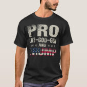 Mode T-Shirt - Pro Life God Pistool en Trump Save (Voorkant)