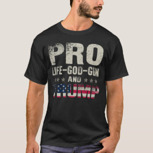 Mode T-Shirt - Pro Life God Pistool en Trump Save