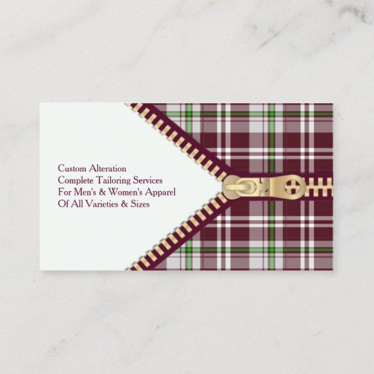 Mode Tailoring Visitekaartje (Achterkant)