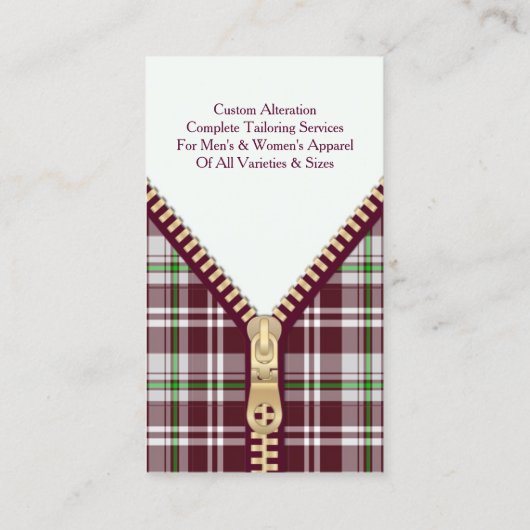 Mode Tailoring Visitekaartje (Achterkant)