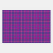 Mode Tartan Pset Paars Blue Red Gold Inpakpapier Vel (Voorkant 3)