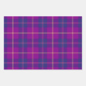 Mode Tartan Pset Paars Blue Red Gold Inpakpapier Vel (Voorkant)