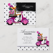 Mode Tas Scooter Meisje Visitekaartje (Voorkant / Achterkant)