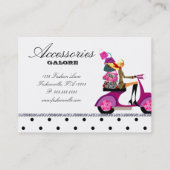 Mode Tas Scooter Meisje Visitekaartje (Achterkant)