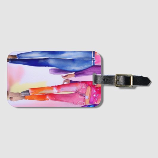 Mode tekening bagagelabel (Voorkant (horizontaal))