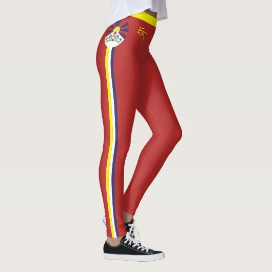 Mode Tibetaanse vlag, sport- en reisfans Le Leggings (Rechts)