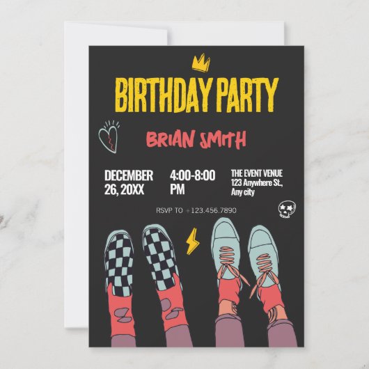 Mode tiener sneakers  kaart (Voorkant)