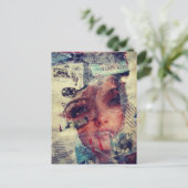 Mode Tips Abstracte Mixed Media Collage  Briefkaart (Staand voorkant)