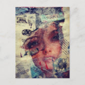 Mode Tips Abstracte Mixed Media Collage  Briefkaart (Voorkant)