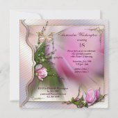 Mode toont 18e verjaardag Magnolia Butterfly Kaart (Achterkant)