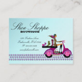 Mode toont Visitekaartje van juwelen blauw (Achterkant)