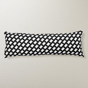 mode trend wit en wit en zwart patroon lichaamskussen