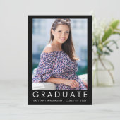 Mode Trendy Afstuderen Fotoaankondiging L Aankondiging (Staand voorkant)