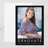 Mode Trendy Afstuderen Fotoaankondiging L Aankondiging (Voorkant / Achterkant)