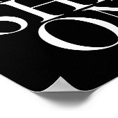 MODE - Trendy Black Typograaf Fashionista Quote Poster (Hoek)