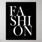 MODE - Trendy Black Typograaf Fashionista Quote Poster (Voorkant)