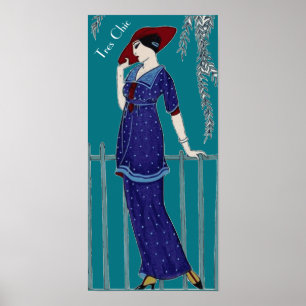 Mode Tres Chic French slogan Parisian 1920s Poster