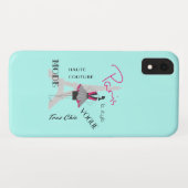 Mode Turquoise van de Eiffeltoren Case-Mate iPhone Case (Achterkant (horizontaal))