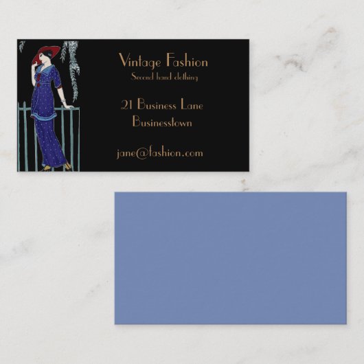  mode tweedehands kleding winkel visitekaartje (Voorkant / Achterkant)