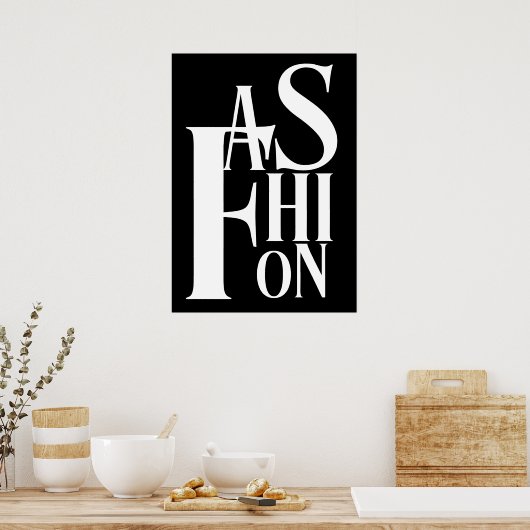 Mode Typografie Poster (Keuken)
