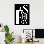 Mode Typografie Poster (Thuiskantoor)