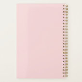 Mode vals glitter meisje rood haar bruin roze planner (Achterkant)