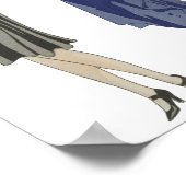 mode van 1920s Flapper Girl Pinups-jurken Art Poster (Hoek)