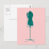 mode van 1960 Retro quirky jurk Briefkaart (Voorkant / Achterkant)