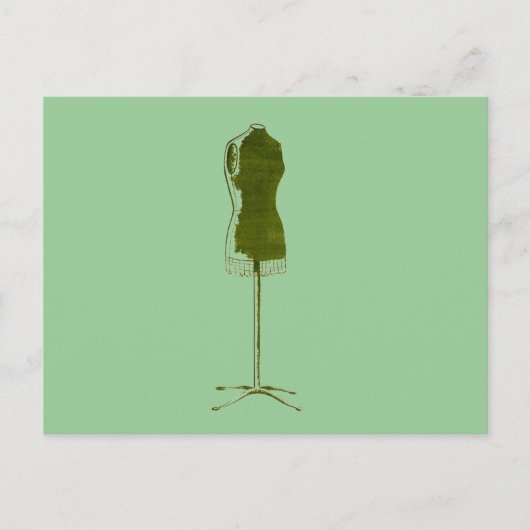 mode van 1960 Retro quirky jurk Briefkaart (Voorkant)