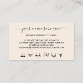 Mode van beige onderkleding Lingerie Visitekaartje (Achterkant)