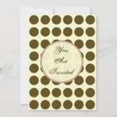 Mode van bruine pokadot kaart (Achterkant)