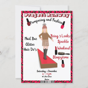 Mode van de baan en modellooppartij kaart