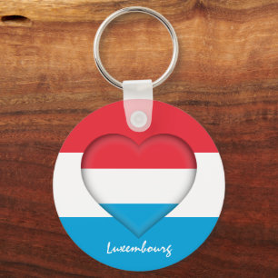 Mode van de Luxemburgse vlag/sport Sleutelhanger